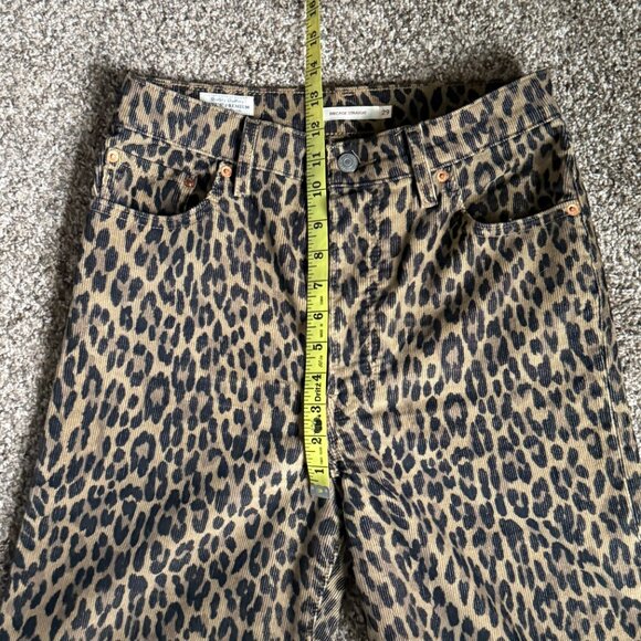 Levi's Ribcage Strait Ankle Leopard Corduroy Pants, Size 29 - Picture 7 of 13